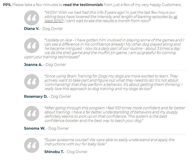 brain training for dogs customer reviews
